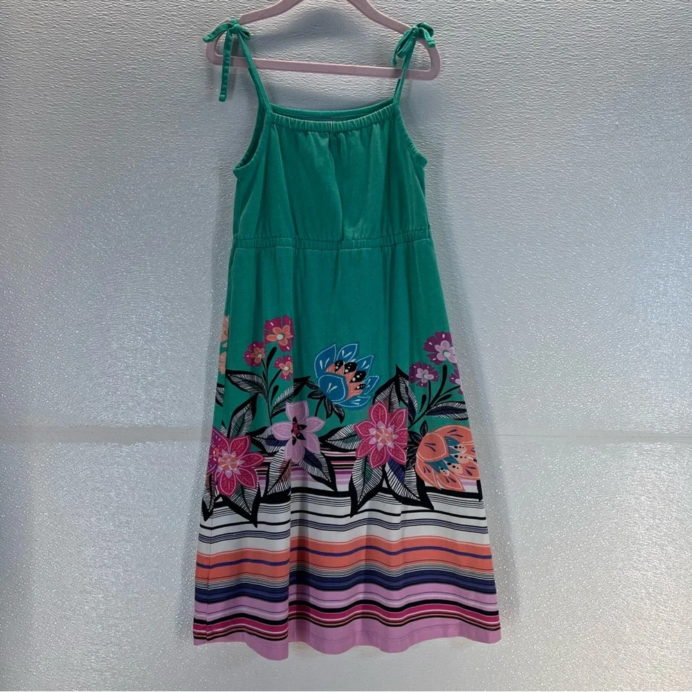Gymboree Girls Dress Size‎ 6 – Floral Print Striped Sundress Sleeveless Summer